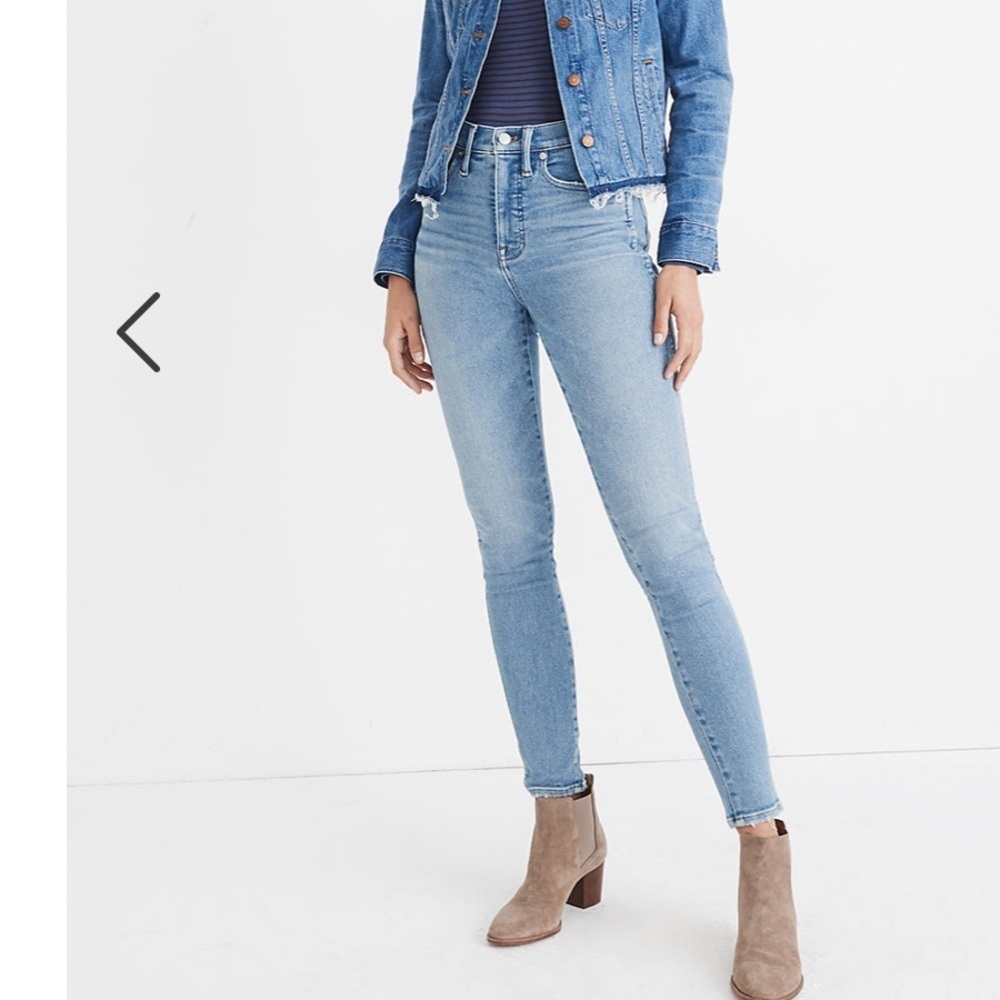 Madewell 10” high rise skinny jeans